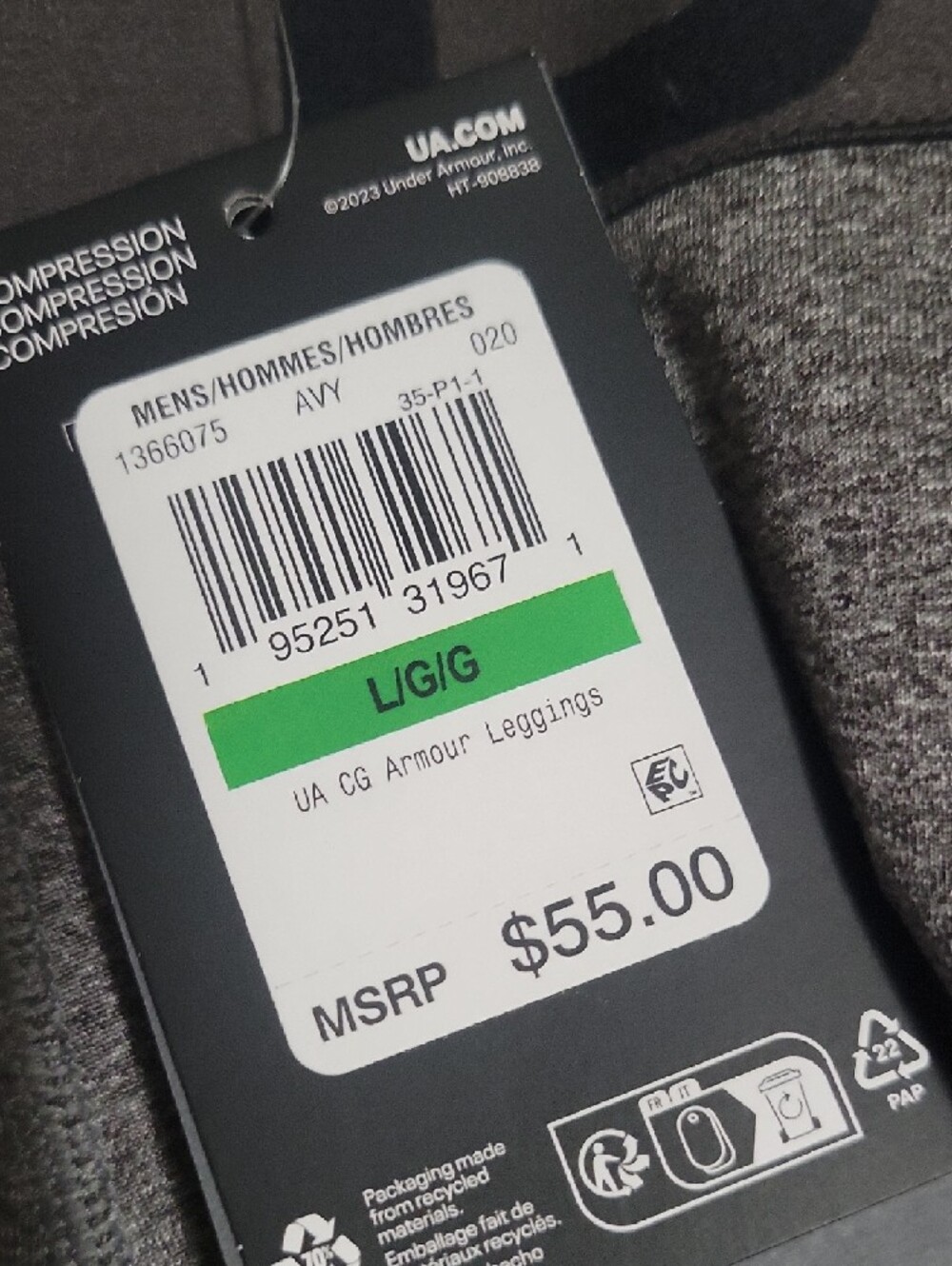 Under Armour Compression Leggings - Picture 2 of 3
